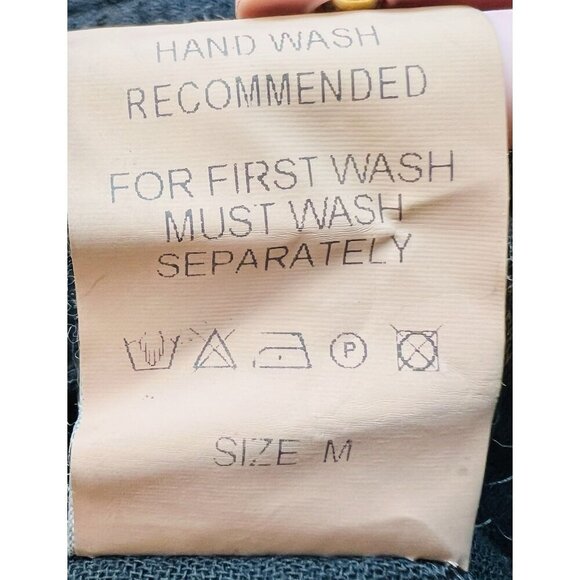 Eye Of The Needle Boutique Black Cargo Pants Medium 100% Cotton Made In Italy - Picture 6 of 6